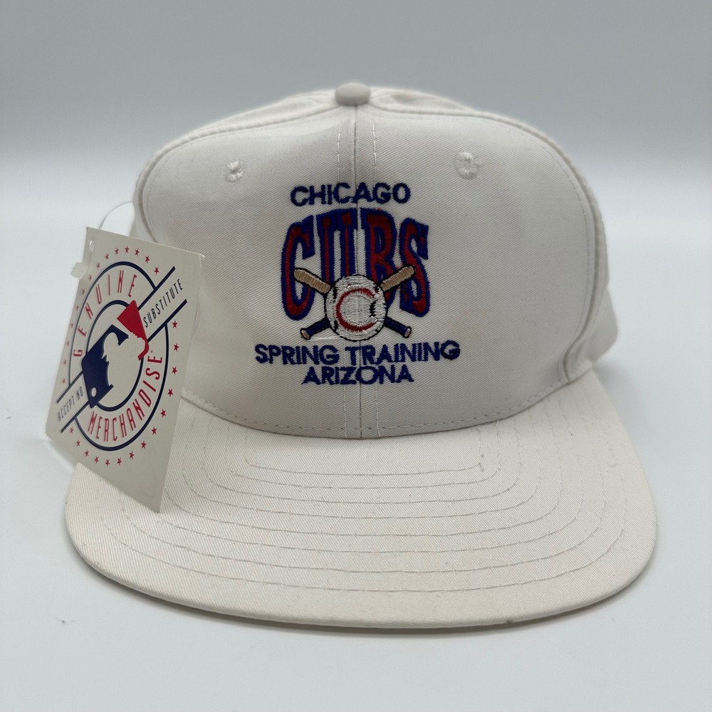 Vintage Chicago Cubs Spring Training Arizona Hat Eds West Snapback White MLB NWT